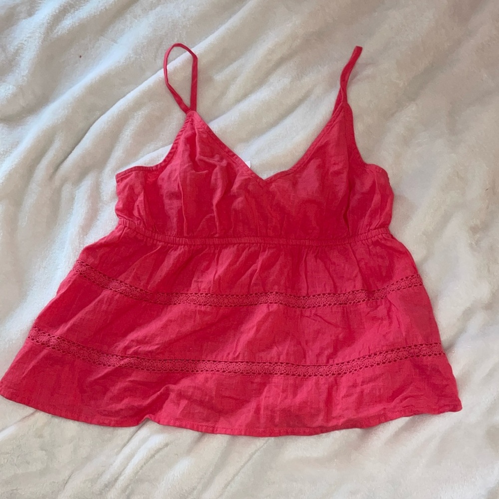 100% cotton lace tank
